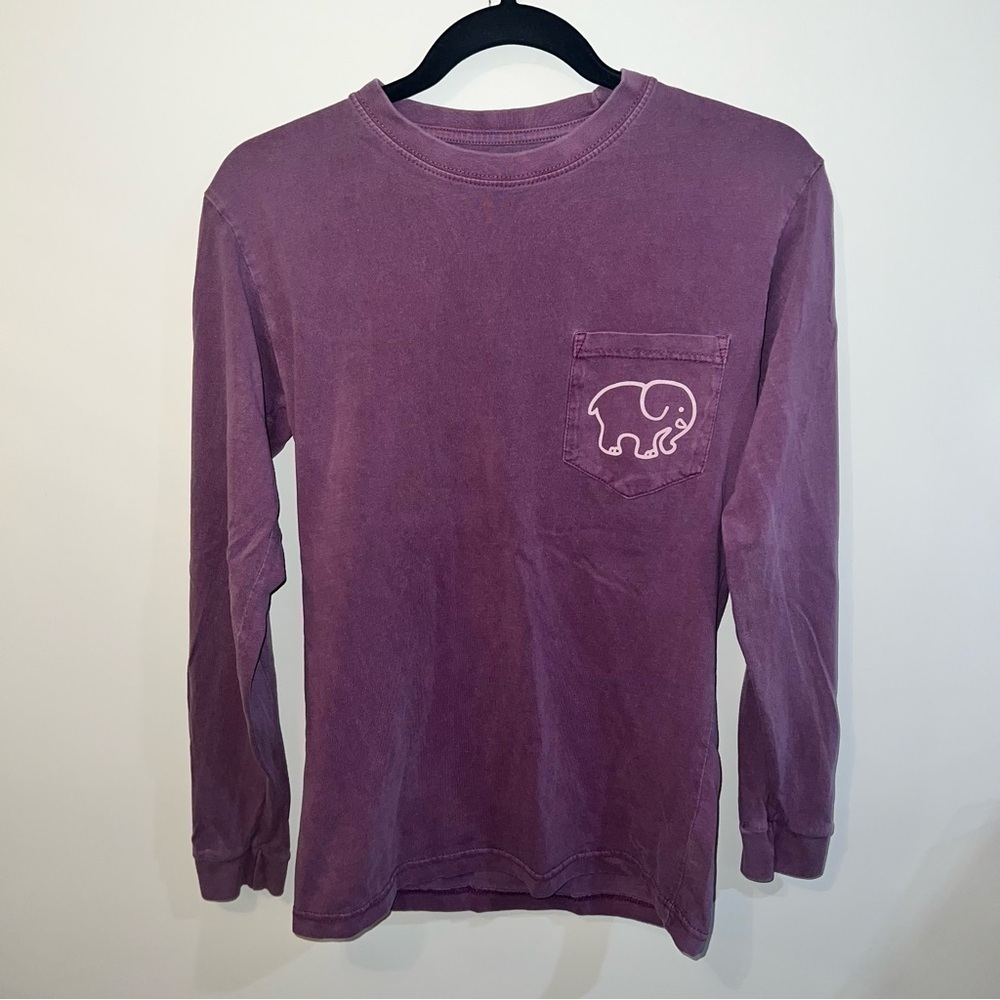 Ivory Ella Purple Long Sleeve Pocket Tee Shirt - Women’s Small - Picture 7 of 8